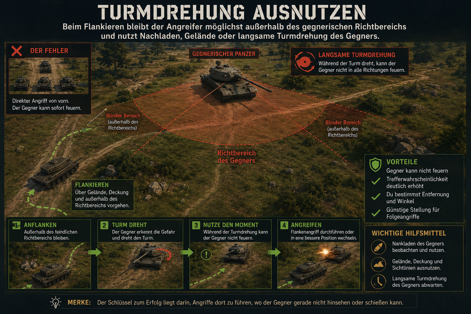 Turmdrehung ausnutzen